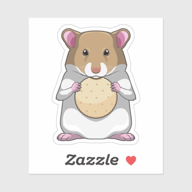 Hamster with Biscuit Sticker (Sheet)