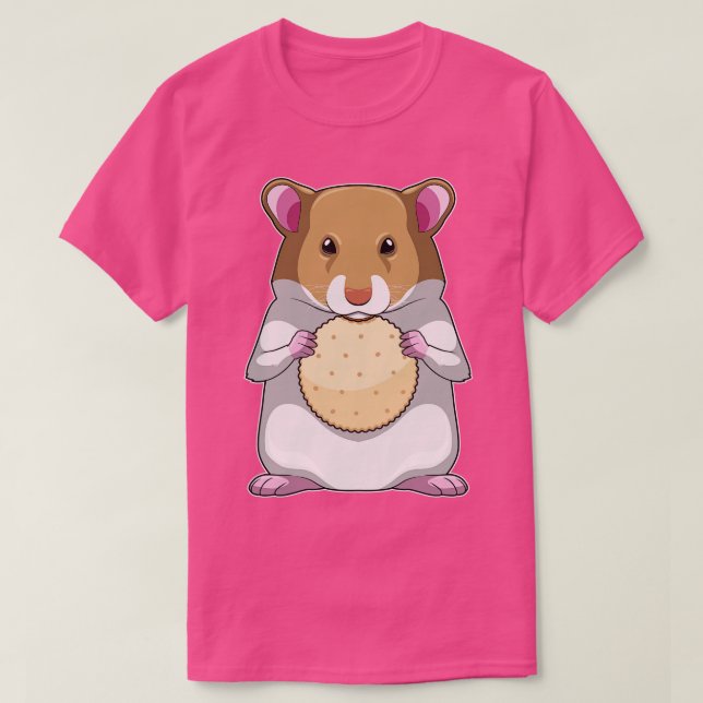 Hamster with Biscuit T-Shirt (Design Front)