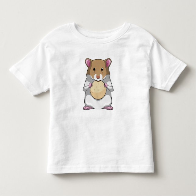 Hamster with Biscuit Toddler T-shirt (Front)