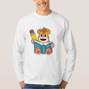 Hamster with Book and Pen T-Shirt