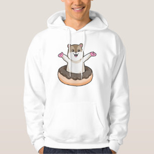 Hamster with Chocolate Donut Hoodie
