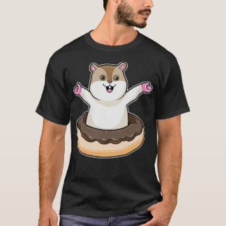 Hamster with Chocolate Donut T-Shirt