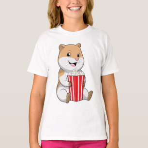 Hamster with Cone of Popcorn T-Shirt