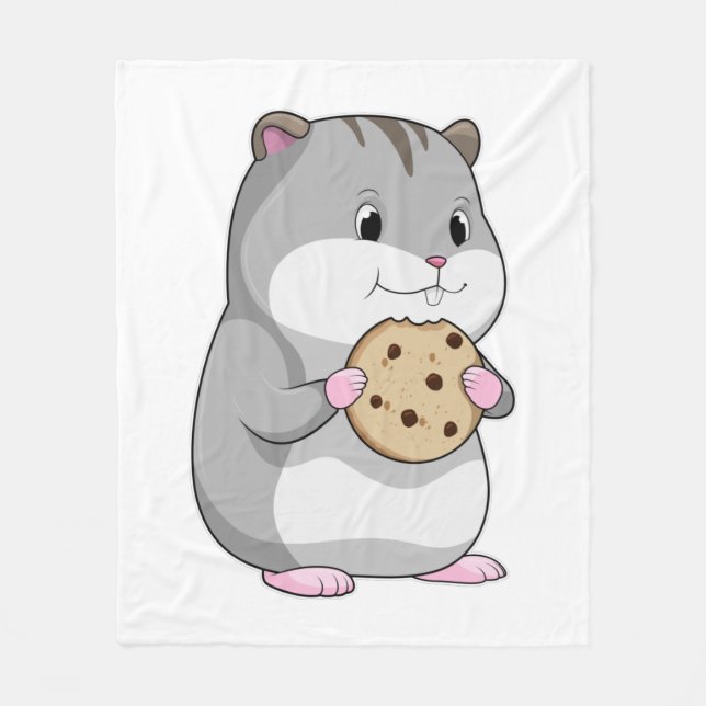 Hamster with Cookie Fleece Blanket (Front)