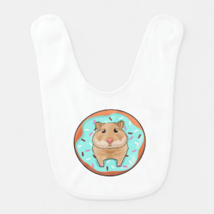 Hamster with Donut Baby Bib