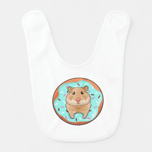 Hamster with Donut Baby Bib