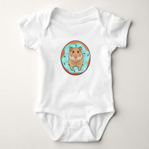 Hamster with Donut Baby Bodysuit