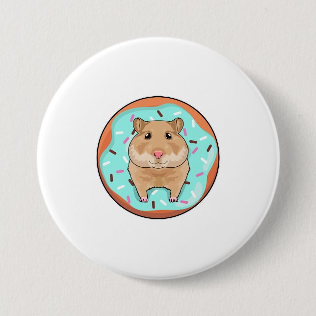 Hamster with Donut Button (Front)