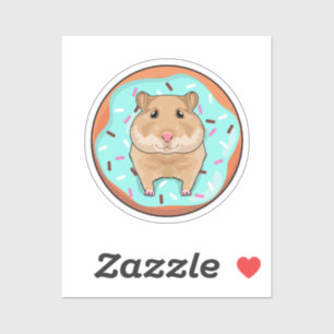 Hamster with Donut Sticker