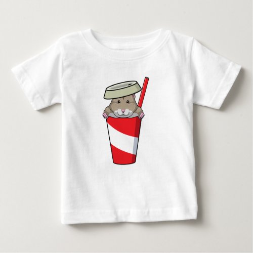 Hamster with Drink Baby T_Shirt