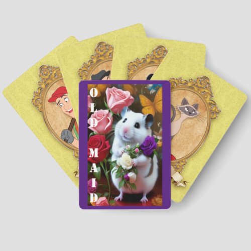 Hamster With Flowers Classic Playing Cards