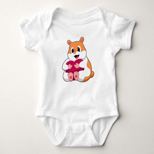 Hamster with Heart Baby Bodysuit