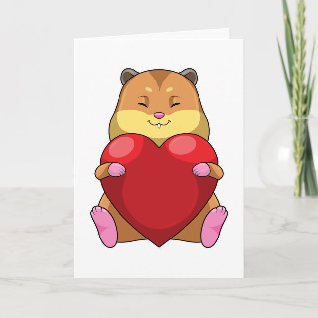 Hamster with Heart Card (Front)