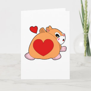 Hamster with Heart Card