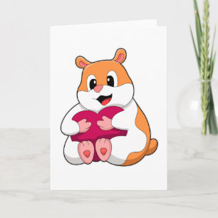 Hamster with Heart Card