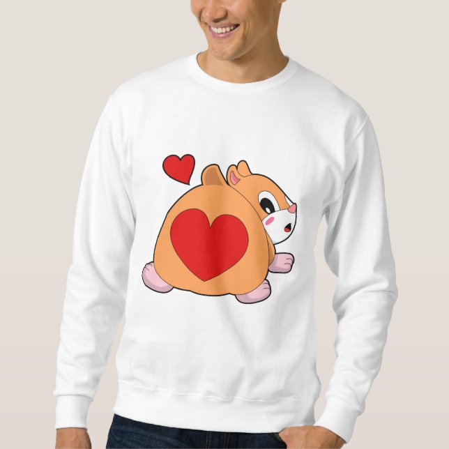 Hamster with Heart Sweatshirt (Front)