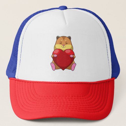 Hamster with Heart Trucker Hat