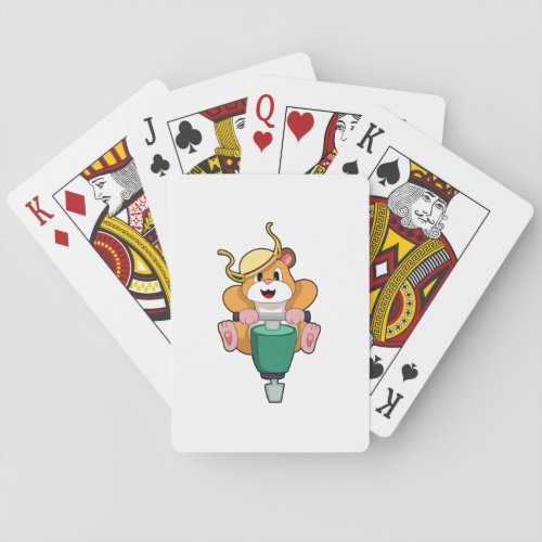 Hamster with Jackhammer Playing Cards