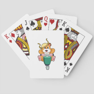 Hamster with Jackhammer Poker Cards