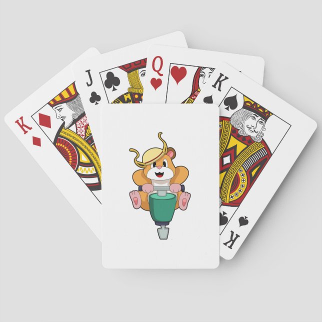 Hamster with Jackhammer Poker Cards (Back)