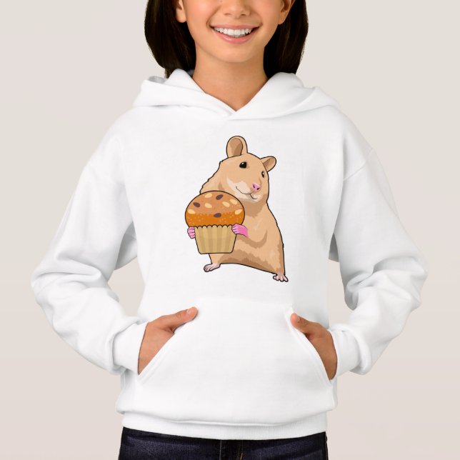 Hamster with Muffin Hoodie (Front)