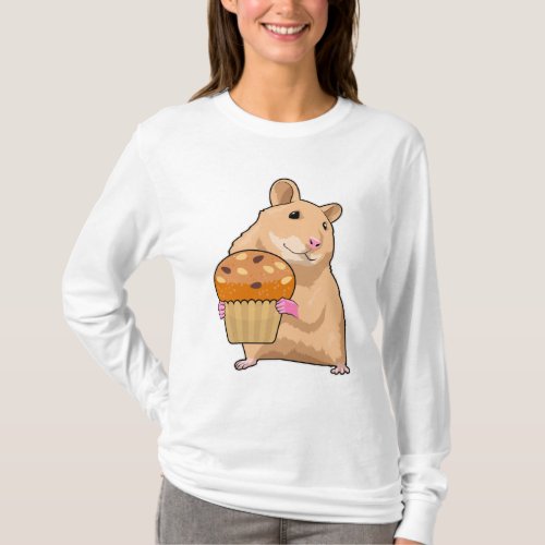 Hamster with Muffin T_Shirt