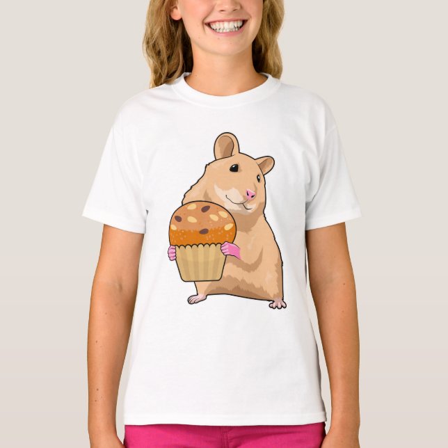 Hamster with Muffin T-Shirt (Front)