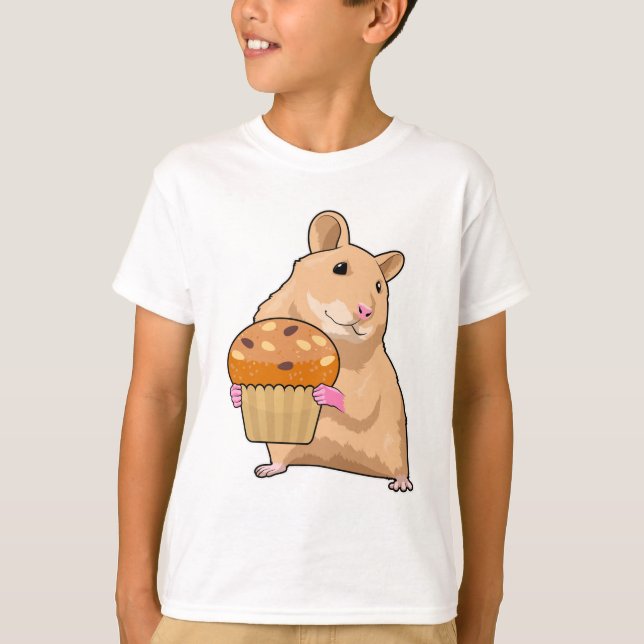 Hamster with Muffin T-Shirt (Front)