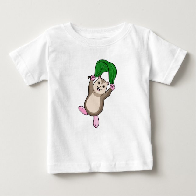 Hamster with Parachute Baby T-Shirt (Front)
