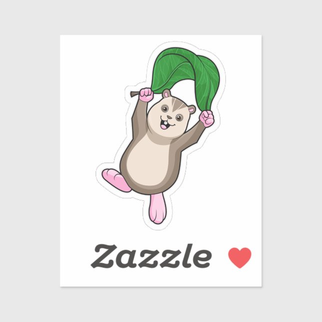 Hamster with Parachute Sticker (Sheet)