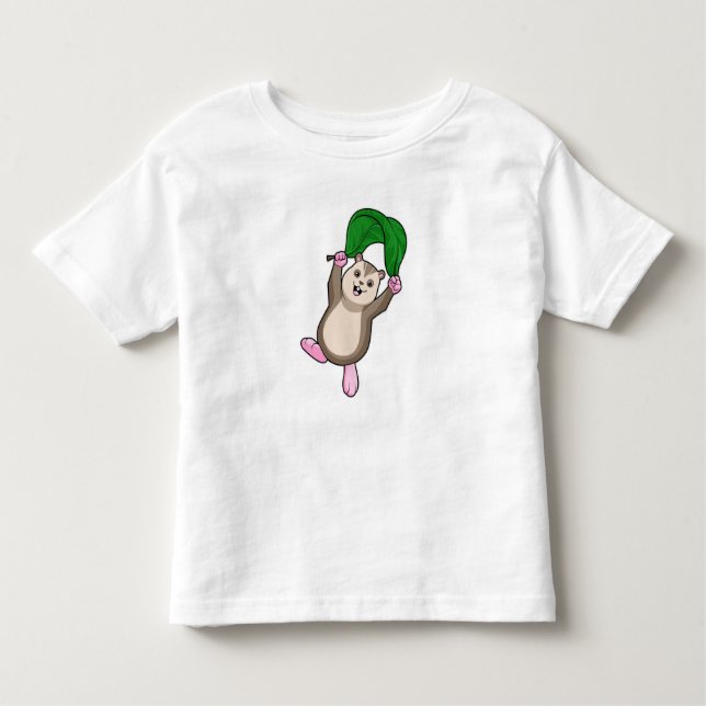 Hamster with Parachute Toddler T-shirt (Front)