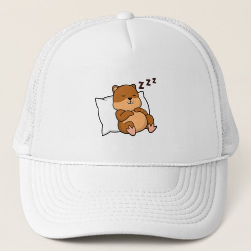 Hamster with Pillow Trucker Hat