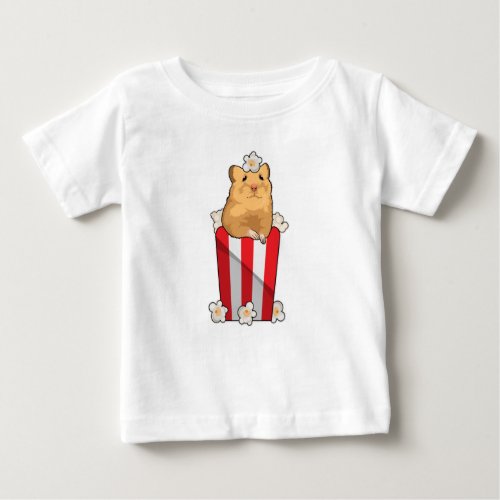 Hamster with Popcorn Baby T_Shirt