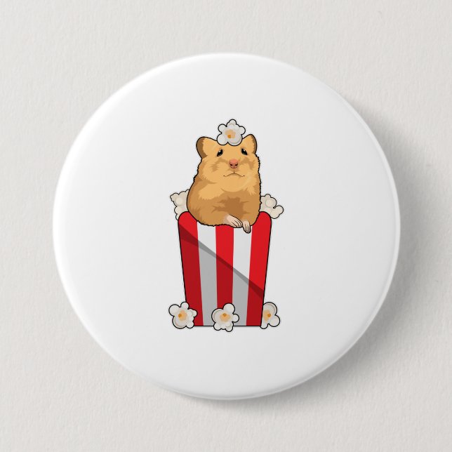 Hamster with Popcorn Button (Front)