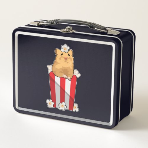 Hamster with Popcorn Metal Lunch Box