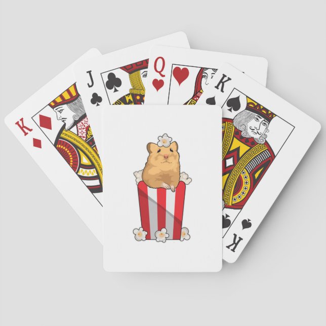 Hamster with Popcorn Poker Cards (Back)