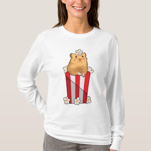 Hamster with Popcorn T_Shirt