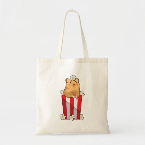 Hamster with Popcorn Tote Bag