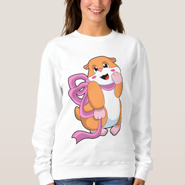 Hamster with Ribbon Sweatshirt (Front)