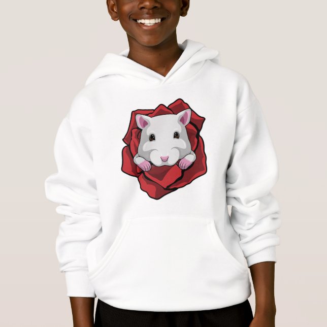 Hamster with Rose Hoodie (Front)