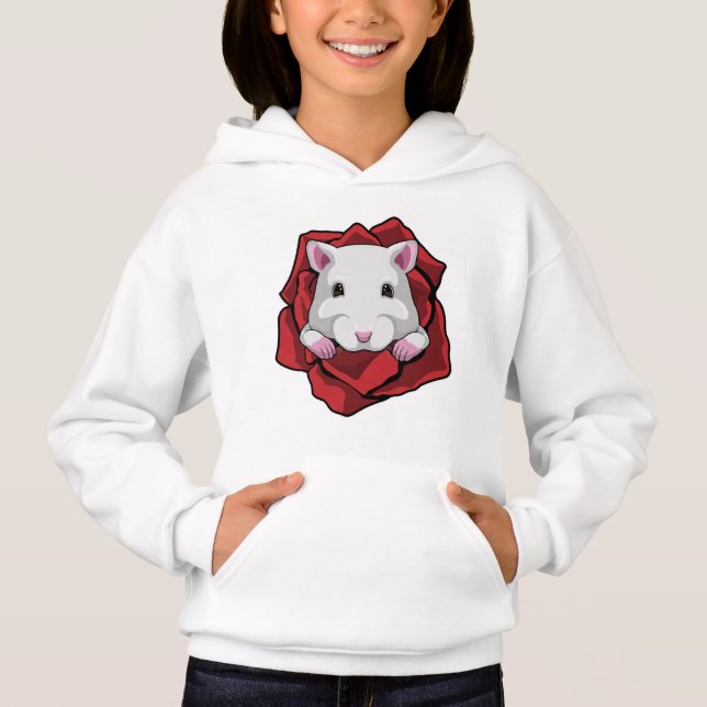 Hamster with Rose Hoodie (Front)