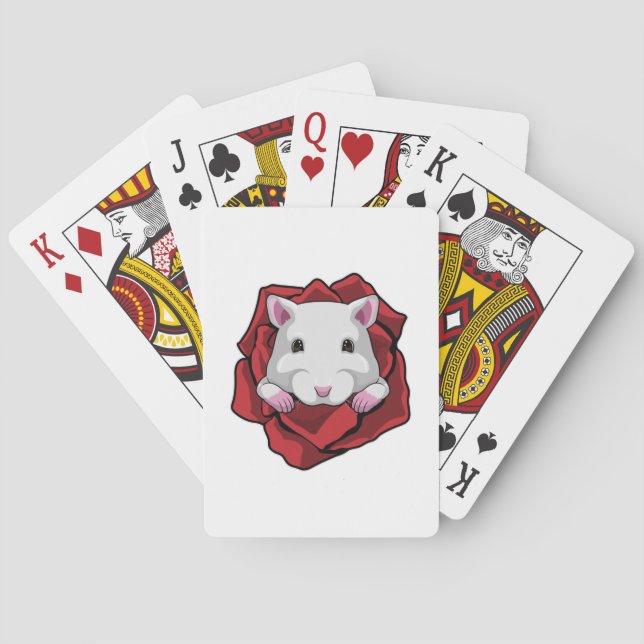 Hamster with Rose Poker Cards (Back)