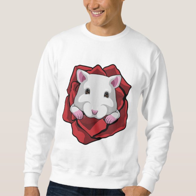 Hamster with Rose Sweatshirt (Front)