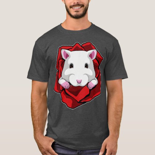 Hamster with Rose T_Shirt