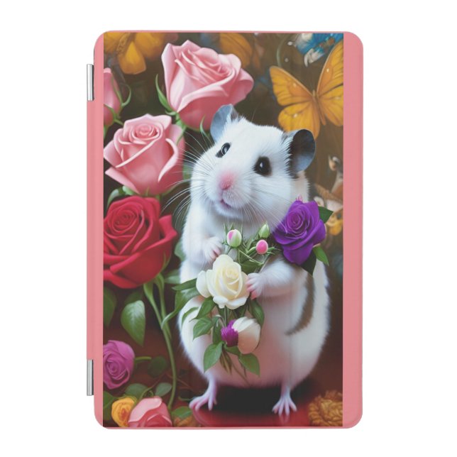 Hamster With Roses iPad Smart Cover (Front)