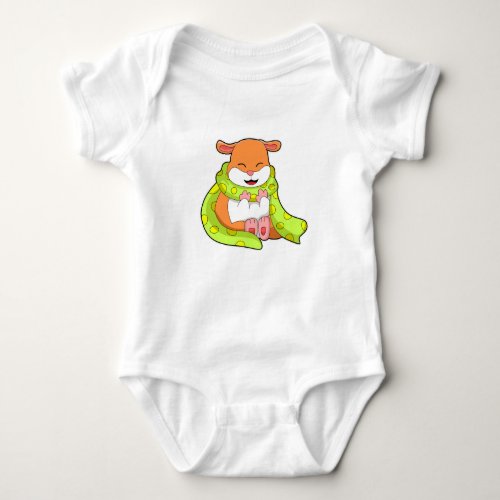 Hamster with Scarf Baby Bodysuit