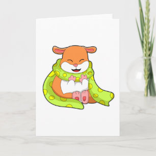 Hamster with Scarf Card