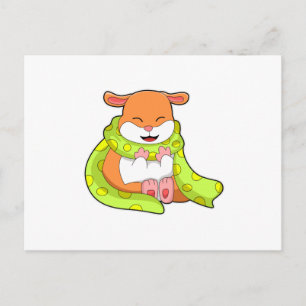 Hamster with Scarf Postcard