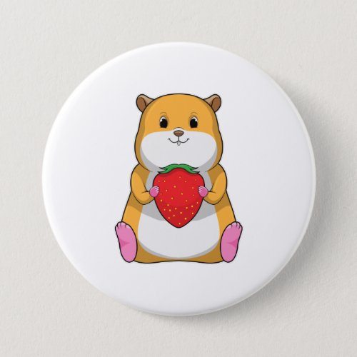 Hamster with Strawberry Button