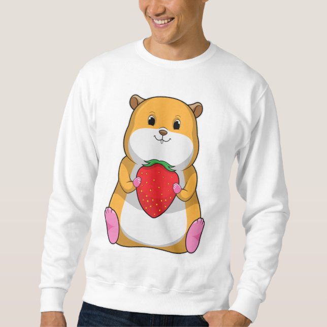 Hamster with Strawberry Sweatshirt (Front)